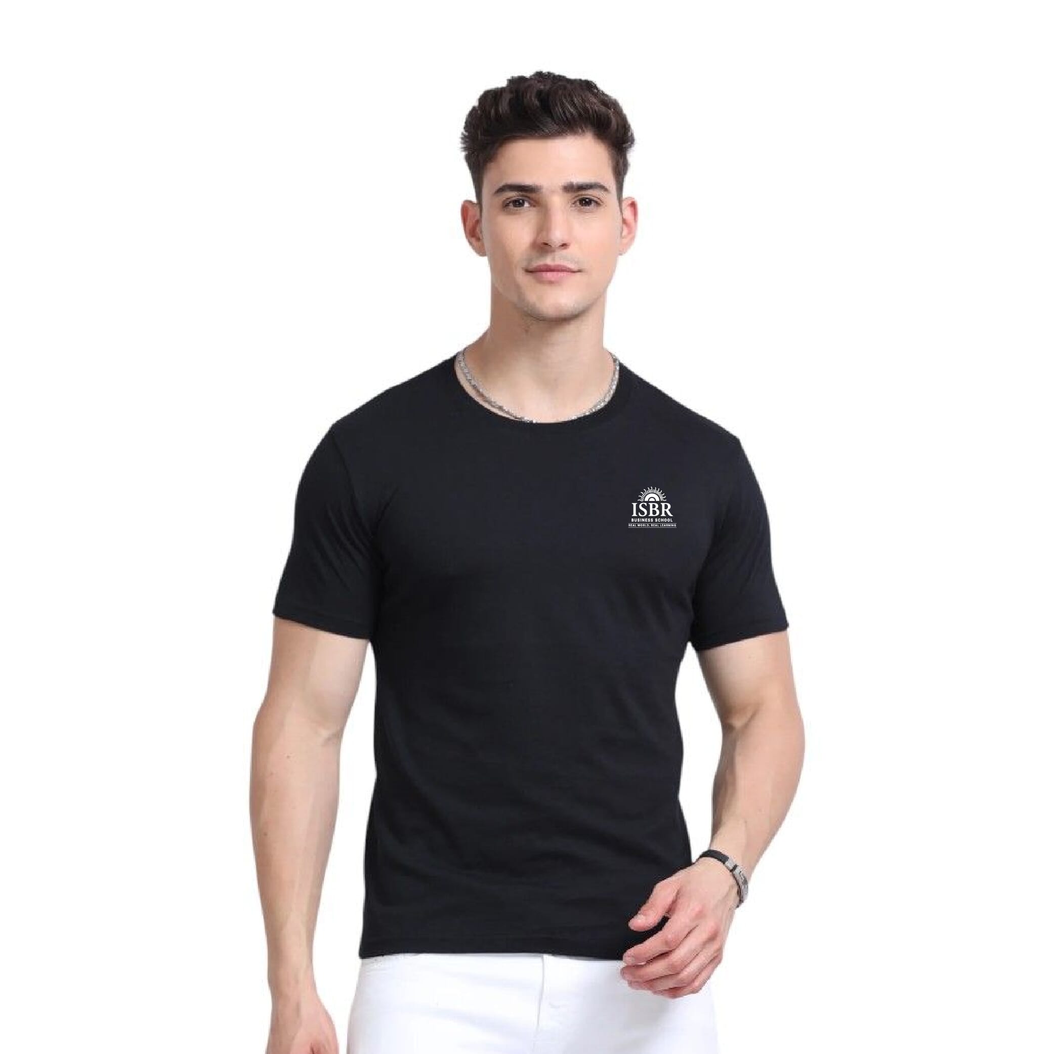 Greys&Blues Men's Eco Blend Round Neck T-Shirt- Black